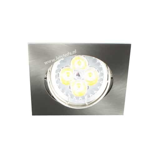 LED spot kantelbaar GU10 4Watt vierkant dimbaar 53