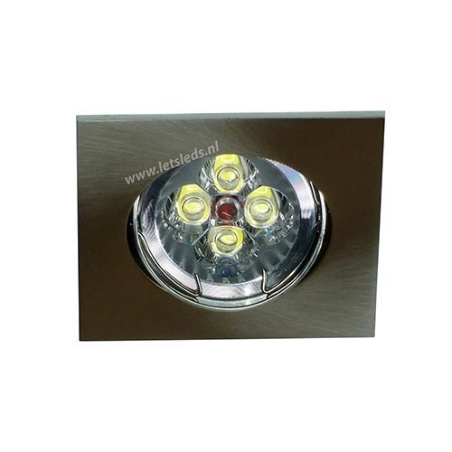 LED spot kantelbaar GU10 4Watt vierkant dimbaar2