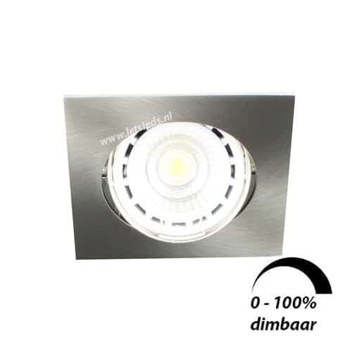 LED spot kantelbaar GU10 6Watt vierkant dimbaar 53