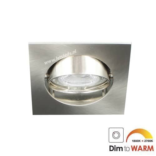 LED spot kantelbaar GU10 7Watt vierkant dimbaar 52