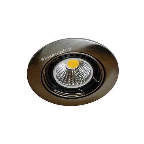 LED spot kantelbaar GU10 COB 3Watt rond dimbaar