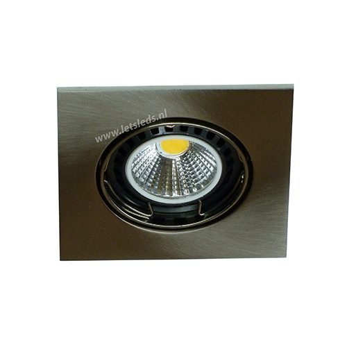 LED spot kantelbaar GU10 COB 3Watt vierkant dimbaar