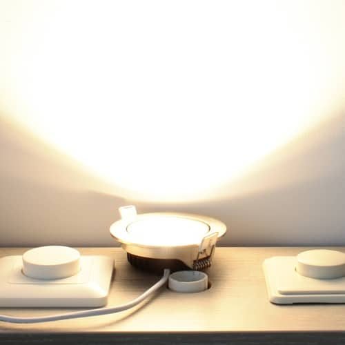 LED spot kantelbaar 7Watt rond NIKKEL dimbaar-6