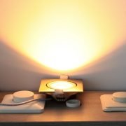 LED spot kantelbaar 7Watt vierkant NIKKEL dimbaar-5