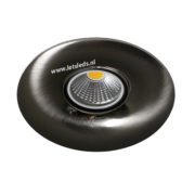 LED spot GU10 COB 3Watt rond NIKKEL dimbaar