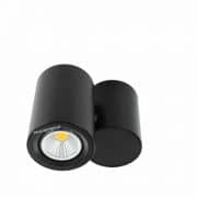 LED opbouwspot 3Watt draaibaar rond ZWART dimbaar01