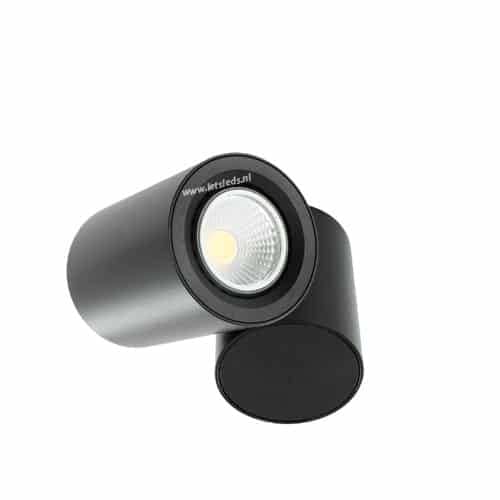 LED opbouwspot 3Watt draaibaar rond ZWART dimbaar02