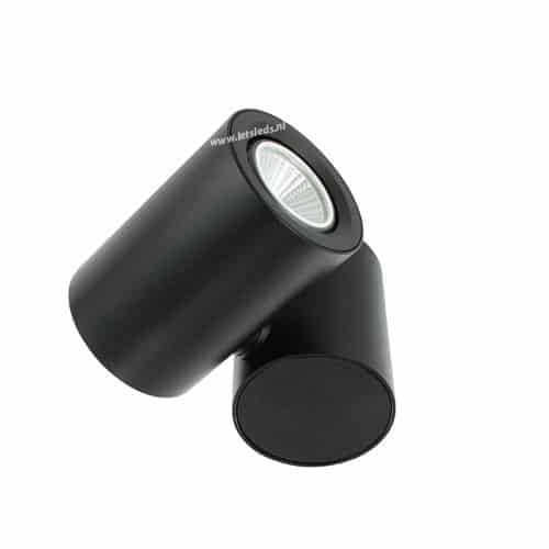 LED opbouwspot 3Watt draaibaar rond ZWART dimbaar03