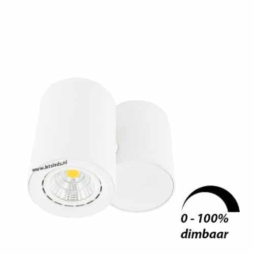 LED opbouwspot 6Watt draaibaar rond WIT dimbaar01