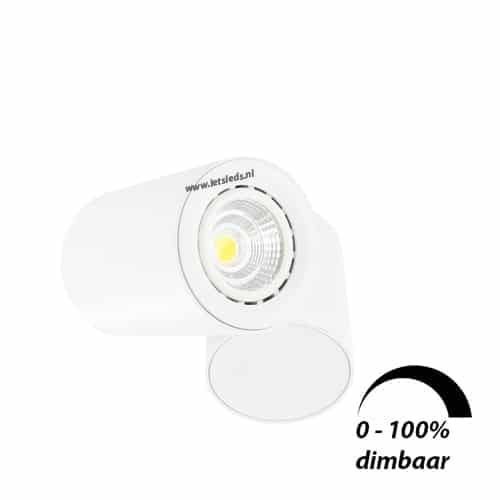LED opbouwspot 6Watt draaibaar rond WIT dimbaar02