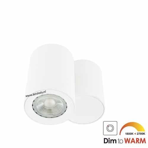 LED opbouwspot 7Watt draaibaar rond WIT dimbaar01