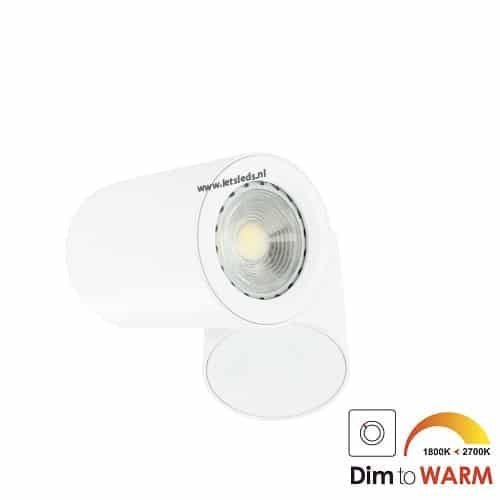 LED opbouwspot 7Watt draaibaar rond WIT dimbaar02