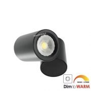 LED opbouwspot 7Watt draaibaar rond ZWART dimbaar02