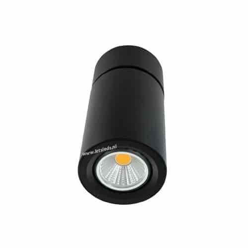 LED opbouwspot Malta 3Watt rond kantelbaar ZWART dimbaar-1