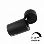 LED opbouwspot Malta 3Watt rond kantelbaar ZWART dimbaar-6