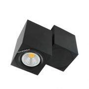 LED opbouwspot Malta 3Watt vierkant draaibaar ZWART dimbaar