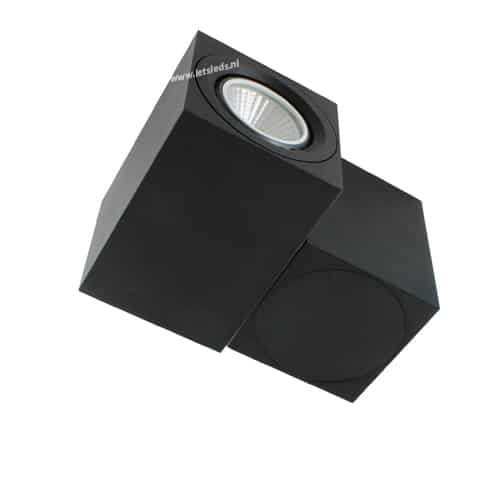 LED opbouwspot Malta 3Watt vierkant draaibaar ZWART dimbaar-3