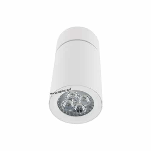 LED opbouwspot Malta 4Watt rond kantelbaar WIT dimbaar-1