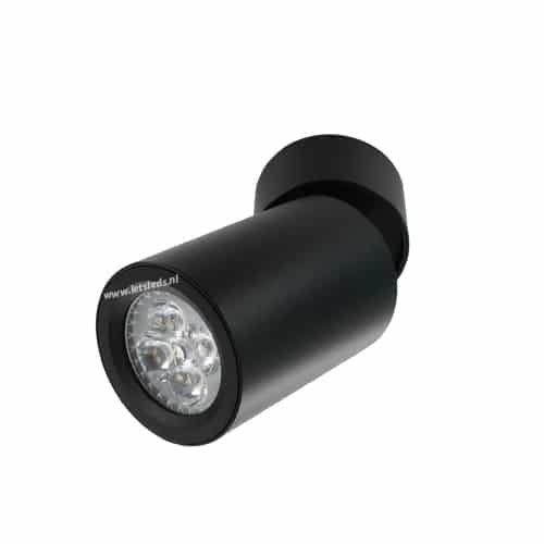 LED opbouwspot Malta 4Watt rond kantelbaar ZWART dimbaar-2