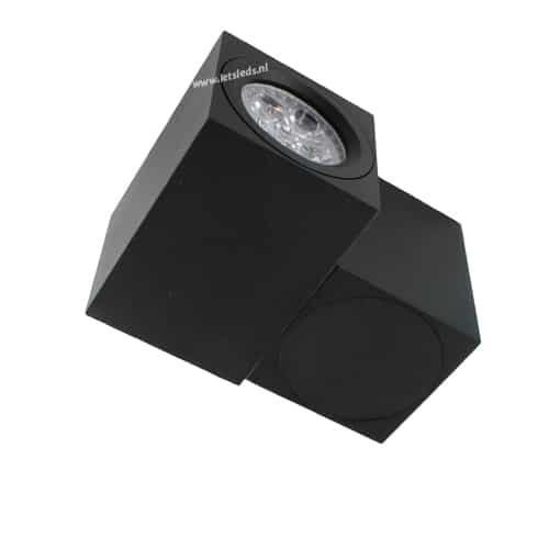LED opbouwspot Malta 4Watt vierkant draaibaar ZWART dimbaar-3