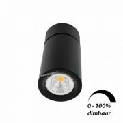 LED opbouwspot Malta 6Watt rond kantelbaar ZWART dimbaar-4