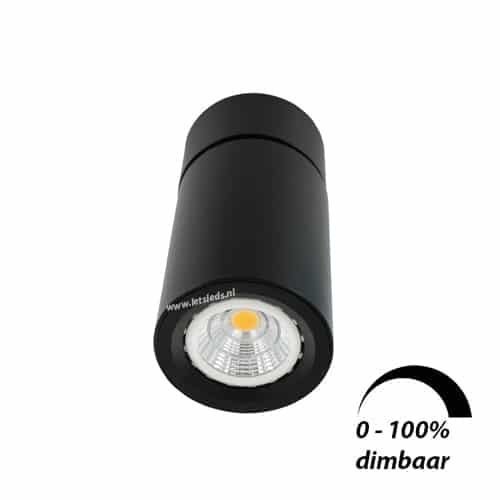 LED opbouwspot Malta 6Watt rond kantelbaar ZWART dimbaar-4