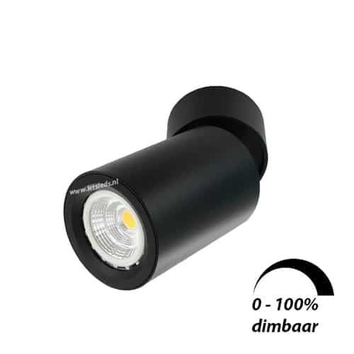 LED opbouwspot Malta 6Watt rond kantelbaar ZWART dimbaar-5