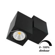 LED opbouwspot Malta 6Watt vierkant draaibaar ZWART dimbaar-4