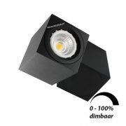 LED opbouwspot Malta 6Watt vierkant draaibaar ZWART dimbaar-5