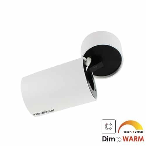 LED opbouwspot Malta 7Watt rond kantelbaar WIT dimbaar-6