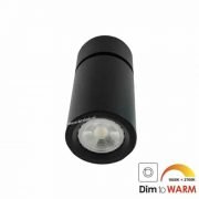 LED opbouwspot Malta 7Watt rond kantelbaar ZWART dimbaar-4
