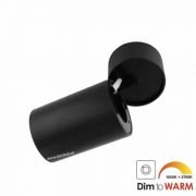 LED opbouwspot Malta 7Watt rond kantelbaar ZWART dimbaar-6