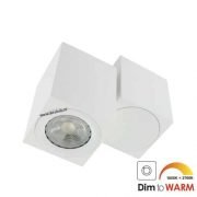 LED opbouwspot Malta 7Watt vierkant draaibaar WIT dimbaar-4