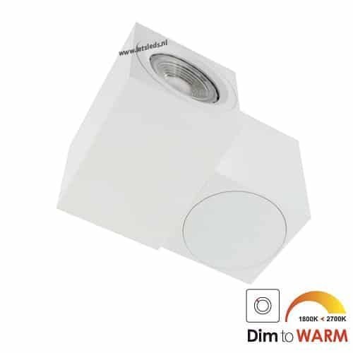 LED opbouwspot Malta 7Watt vierkant draaibaar WIT dimbaar-6