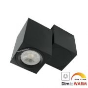 LED opbouwspot Malta 7Watt vierkant draaibaar ZWART dimbaar-4