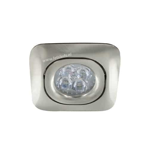 LED spot GU10 4Watt vierkant NIKKEL dimbaar-1