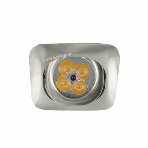 LED spot GU10 4Watt vierkant NIKKEL dimbaar-2