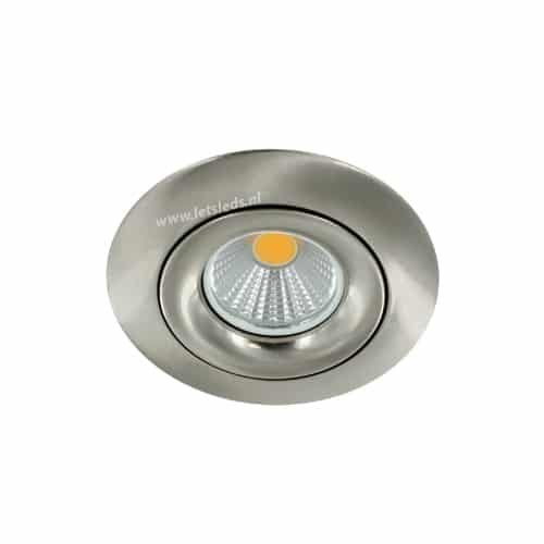 LED spot GU10 5Watt COB rond NIKKEL dimbaar-1
