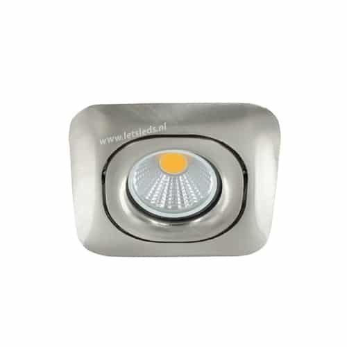 LED spot GU10 5Watt COB vierkant NIKKEL dimbaar-1