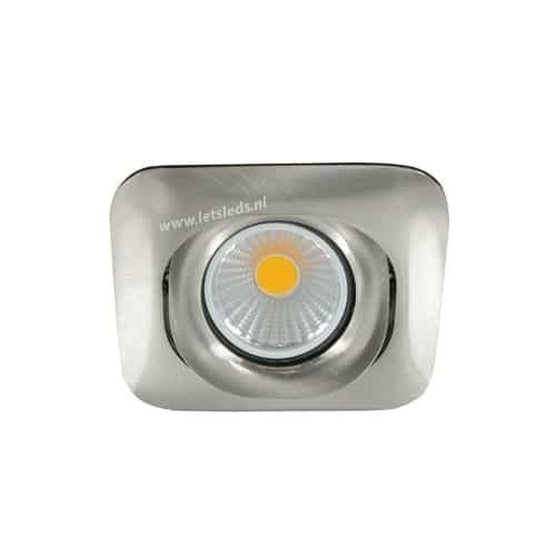 LED spot GU10 5Watt COB vierkant NIKKEL dimbaar-2