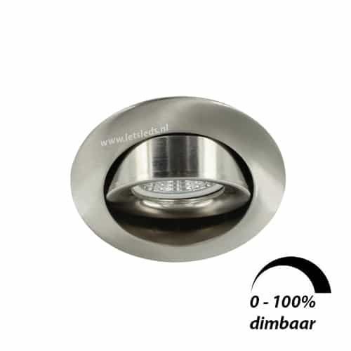 LED spot GU10 6Watt COB rond NIKKEL dimbaar-6