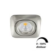 LED spot GU10 6Watt COB vierkant NIKKEL dimbaar-4