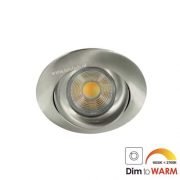 LED spot GU10 7Watt COB rond NIKKEL dimbaar-5