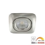 LED spot GU10 7Watt COB vierkant NIKKEL dimbaar-4