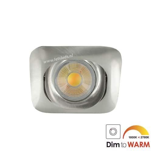 LED spot GU10 7Watt COB vierkant NIKKEL dimbaar-5