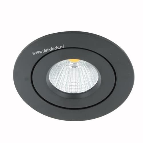LED spot kantelbaar 8Watt rond ZWART IP65 dimbaar-1