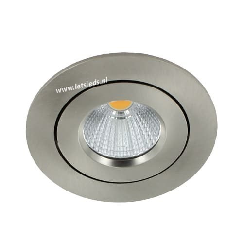 LED spot kantelbaar 8Watt rond NIKKEL IP65 dimbaar-NI-1