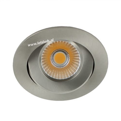 LED spot kantelbaar 8Watt rond NIKKEL IP65 dimbaar-NI-2