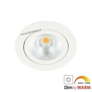 LED spot kantelbaar 7Watt rond WIT dimbaar-1