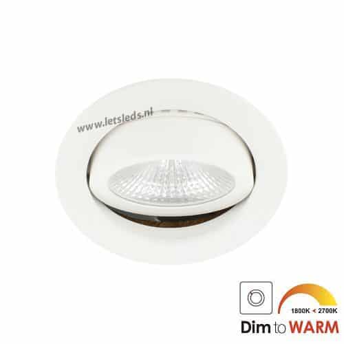 LED spot kantelbaar 7Watt rond WIT dimbaar-3